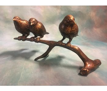 L' Art Bronze Bronze Vogel auf Ast - XL