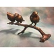 Sparrows on a branch, bronze - XL