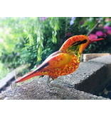 Loranto Vetro Oranje vogeltje van massief glas