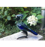 Loranto Vetro Blauer Glasvogel mit Wappen
