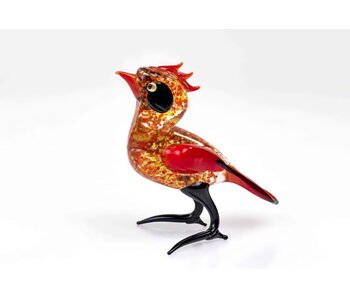 Loranto Vetro Glass bird  - red