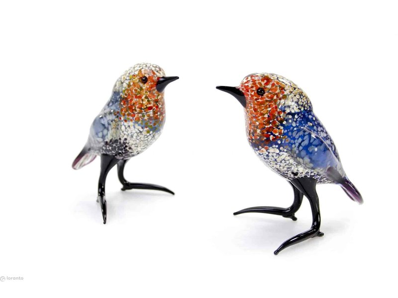 Loranto Vetro Speckled Solid Glass Finch - Handcrafted