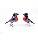 Loranto Vetro Vogel aus Glas, Kunsthandwerk   in der Farbe Rot