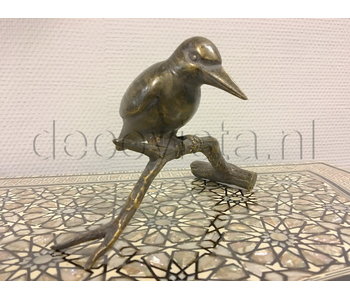 L' Art Bronze Bronze kingfisher on branch, brown finish