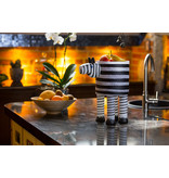Borowski Exklusive schwarz-weiße Vase Zebra