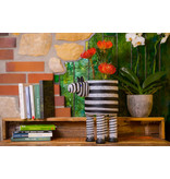 Borowski Exklusive schwarz-weiße Vase Zebra