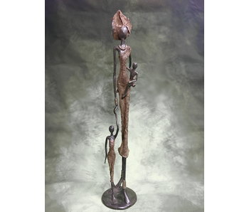 African Art Bronzen beeld uit Burkima Faso - 58 cm