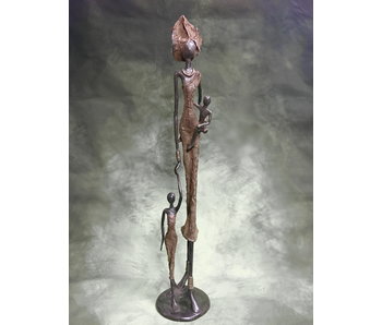 African Art Bronzestatue aus Burkima Faso - 58 cm