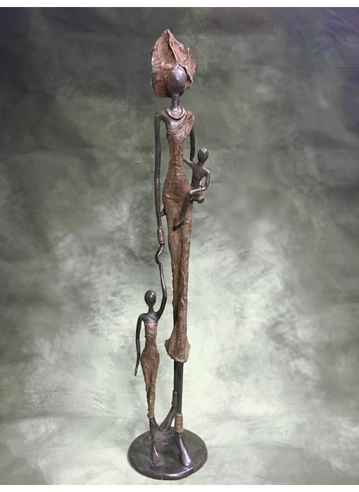 African Art Bronzen beeld uit Burkima Faso - 58 cm