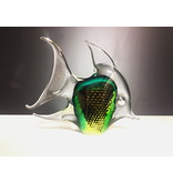 Bohemia Crystal Large, green-tinted Angelfish of crystal clear Bohemian glass