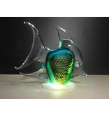 Bohemia Crystal Large, green-tinted Angelfish of crystal clear Bohemian glass