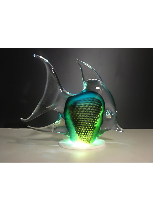 Bohemia Crystal Green fish - Crystal Glass - XL