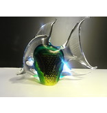 Bohemia Crystal Large, green-tinted Angelfish of crystal clear Bohemian glass