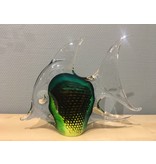 Bohemia Crystal Large, green-tinted Angelfish of crystal clear Bohemian glass