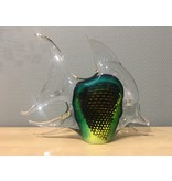 Bohemia Crystal Large, green-tinted Angelfish of crystal clear Bohemian glass