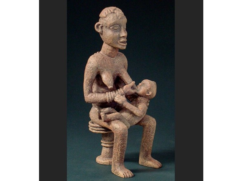 Mouseion Figura africana "Madre e hijo"