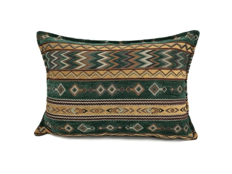 BoHo Bohemian decorative cushion cover, emerald green 50 x 70 cm