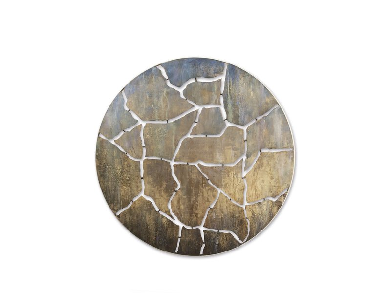 C. Jeré - Artisan House round, metal wall hanging sculpture Lithosphere