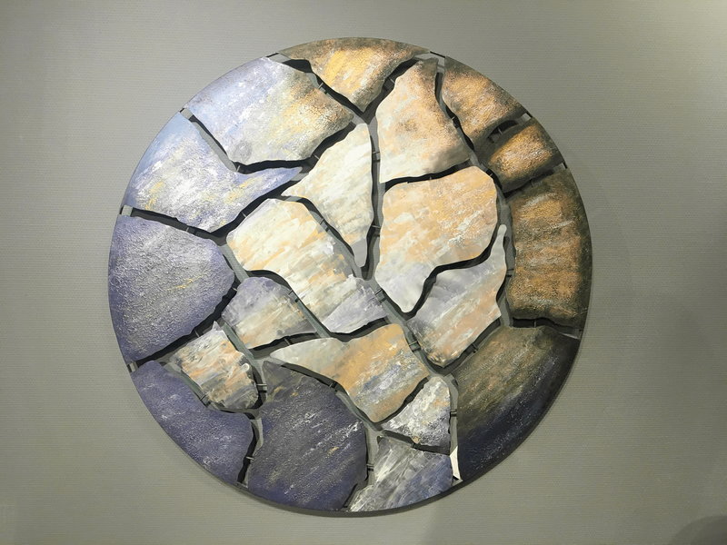 C. Jeré - Artisan House round, metal wall hanging sculpture Lithosphere