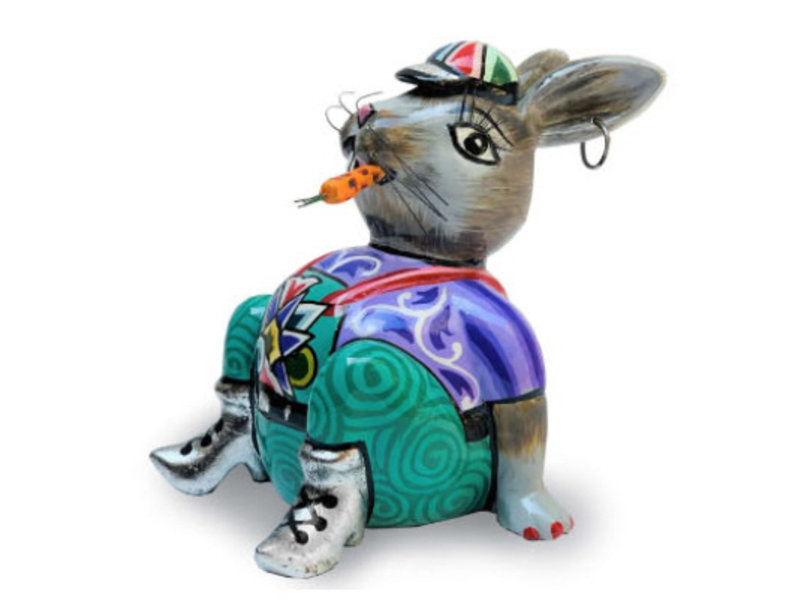 Toms Drag Rabbit figurine with silver boots