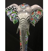 Toms Drag Exclusive statue of Elephant Alexander XXL  - Silver Line