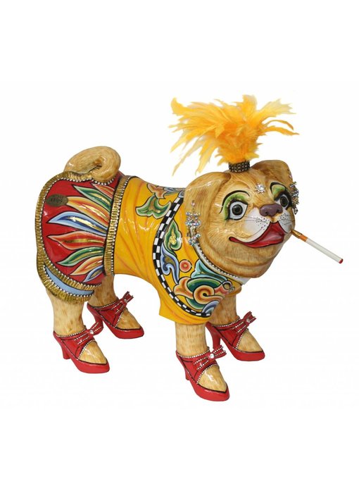 Toms Drag Pug dog, dog figurine Emilie - L