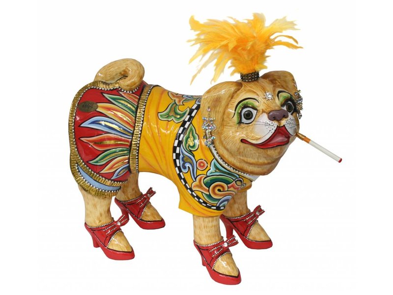 Toms Drag Hund Figur Mops Emilie - L