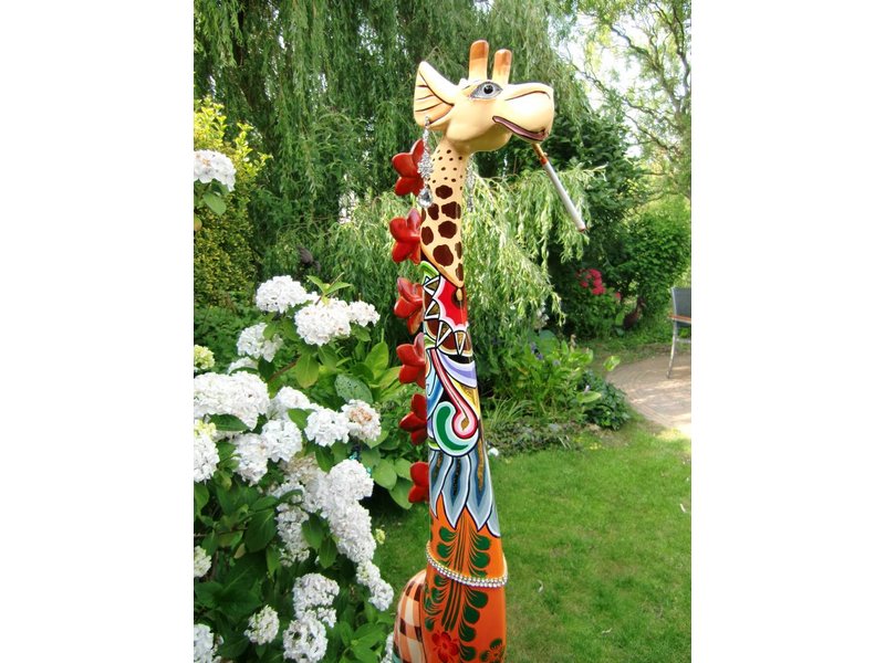 Toms Drag 150 Hausdeko, - Möbel Statuee- Roxanna cm DECOVISTA Wanddekorationen künstlerische farbenfrohe Giraffe und 