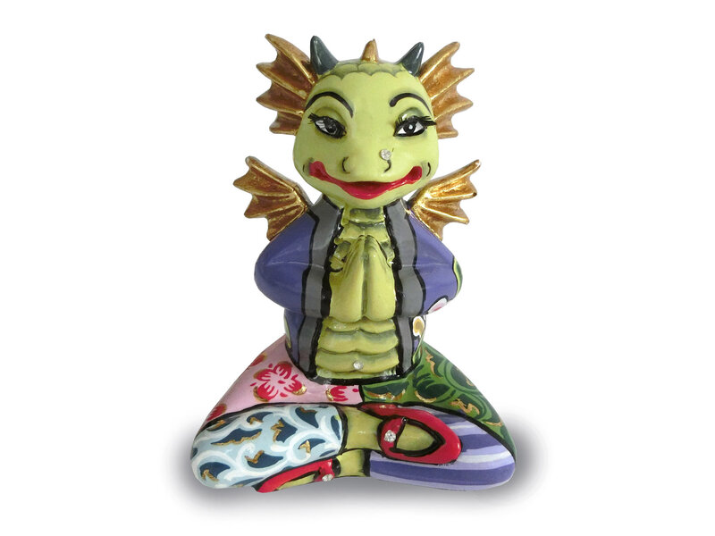 Toms Drag Dragon figurine in yoga position  "Dragana"