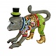 Monkey figurine Mr. Nilsson, walking S