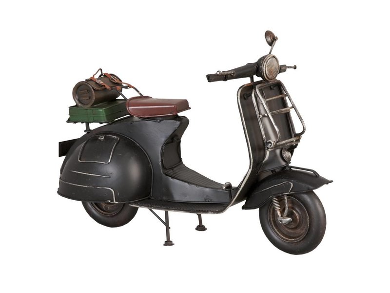 Clayre & Eef Retro Scooter marrón antiguo, metal