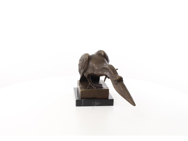 Pelican made of bronze