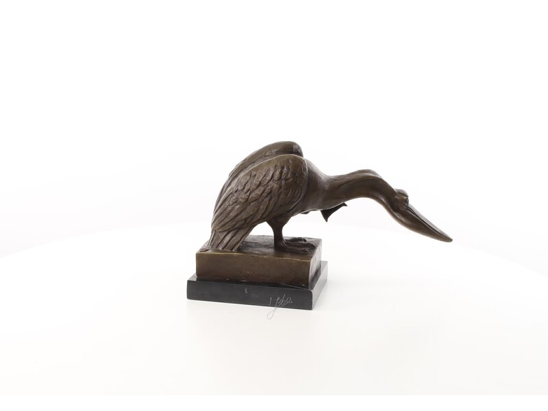 Pelican made of bronze