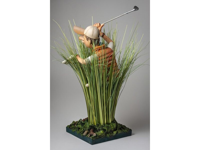 Forchino Golf player in bushes - humorous figurine