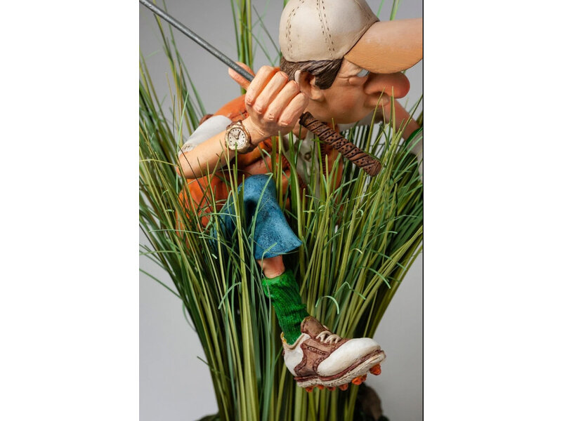 Forchino Golf player in bushes - humorous figurine