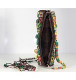 Bag with medium paillettes, wood