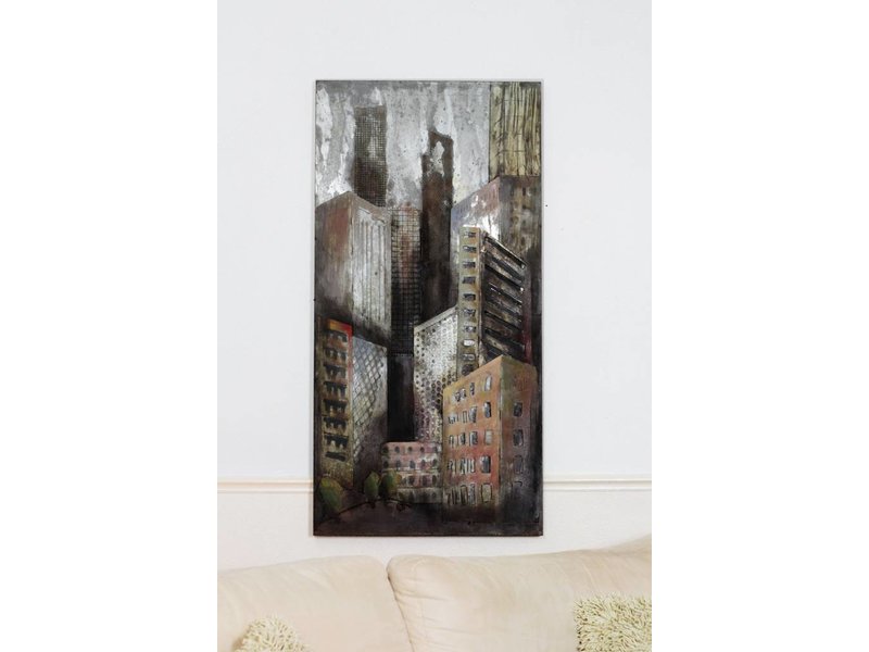 Industrial wall decoration Skyscrapers ,metal