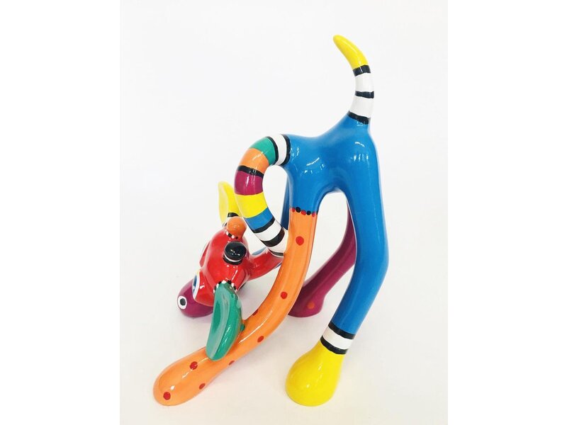 Jacky Art colorido arte pop escultura jirafa