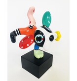 Jacky Art Hund Boris, bunte Kunstskulptur Jacky Zegers