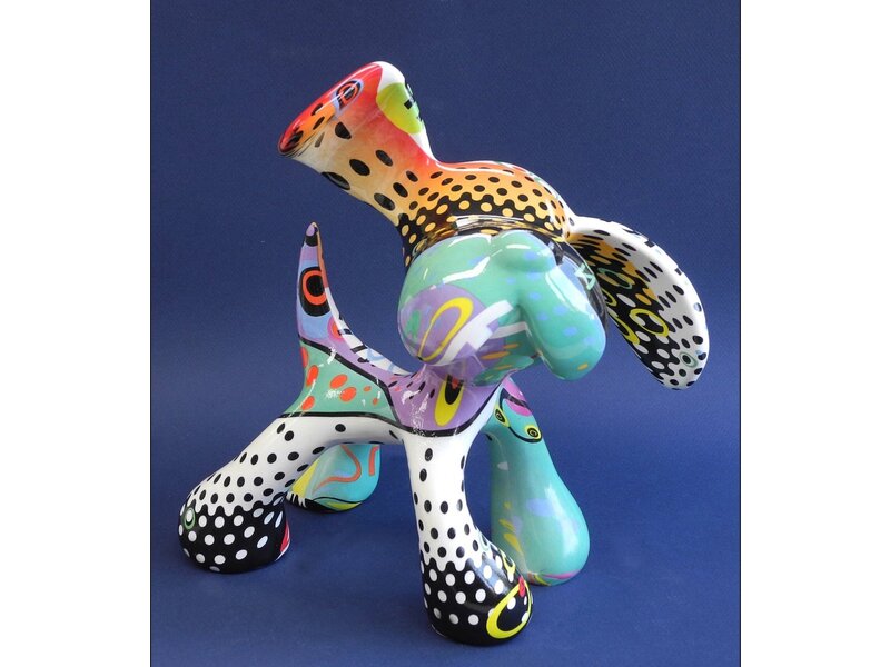 Jacky Art Funny dog figurine with patterns by Jacky Zegers