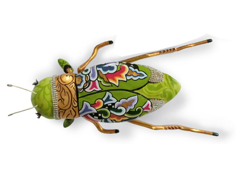 Toms Drag Kricket-Skulptur grün/gold