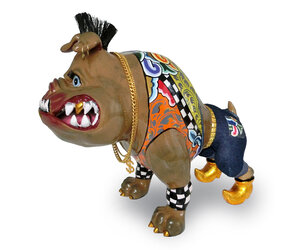 Escultura de perro Bulldog 