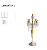 Toms Drag Candelabro de mesa de cristal para 5 velas - 3 tamaños Toms Drag Candelabro de mesa de cristal para 5 velas - 3 tamaños