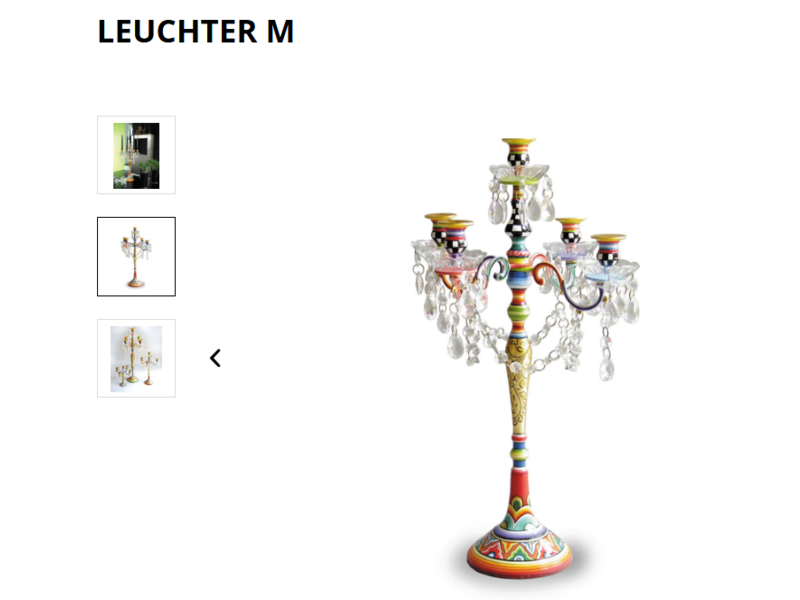 Toms Drag Candelabro de mesa de cristal para 5 velas - 3 tamaños