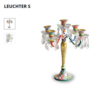 Toms Drag Candlestick with crystals