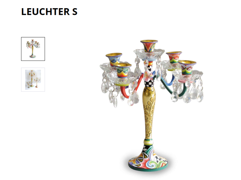 Toms Drag Candelabro de mesa de cristal para 5 velas - 3 tamaños