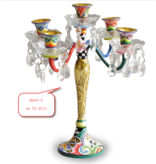 Toms Drag Candelabro de mesa de cristal para 5 velas - 3 tamaños Toms Drag Candelabro de mesa de cristal para 5 velas - 3 tamaños