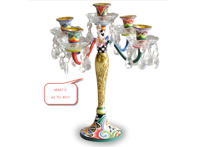 Toms Drag Candelabro de mesa de cristal para 5 velas - 3 tamaños