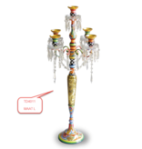 Toms Drag Candelabro de mesa de cristal para 5 velas - 3 tamaños Toms Drag Candelabro de mesa de cristal para 5 velas - 3 tamaños