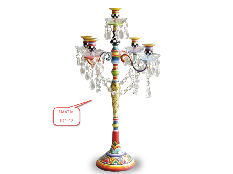 Toms Drag Crystal table candle holder for 5 candles - 3 sizes